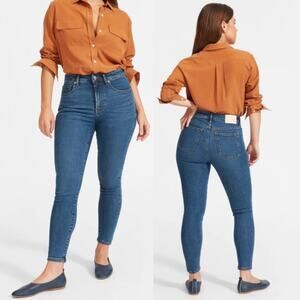 Everlane Jeans Curvy High Rise Skinny Medium Blue Wash Waist 27 Inches Womens